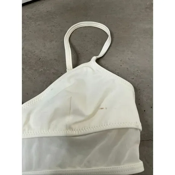 Solid & Striped Mesh Bikini Set | Ivory in Small - Picture 5 of 6